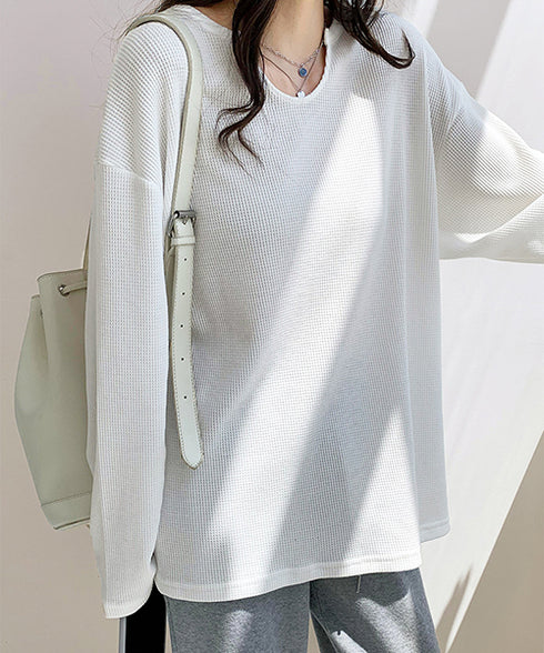 ワッフルロングリラックスTee